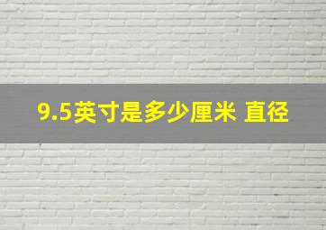 9.5英寸是多少厘米 直径